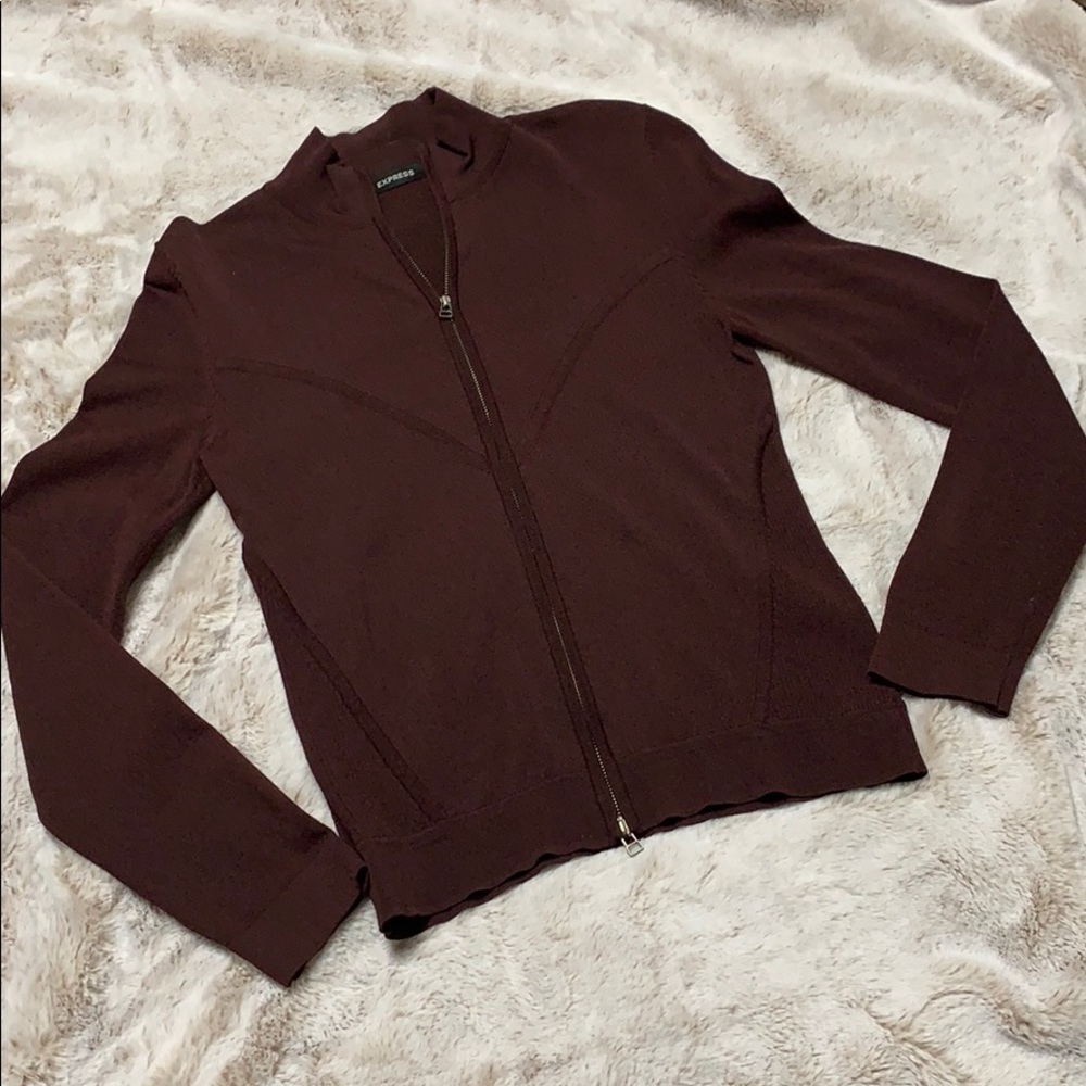 Express sweater with zipper